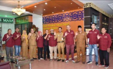 Kunjungan dan silaturahmi jajaran pengurus JMSI Bengkalis ke Sekretariat DPRD Kabupaten Bengkalis.(foto/istimewa)
